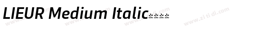 LIEUR Medium Italic字体转换